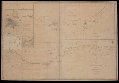 Mapa Terra Australis sporządzona przez M. Flindersa, dowódcę statku Jego Królewskiej Mości "Investigator". Południowe wybrzeże Arkusz I 1801 autorstwa British School