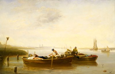 Greenwich z Blackwall Reach, ok. 1830-40 (olej na płótnie) autorstwa British School