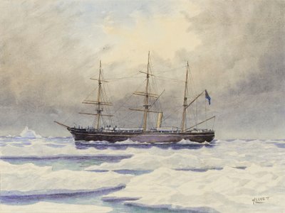 HMS "Discovery" w Arktyce autorstwa British School