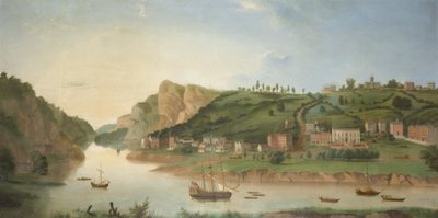 Hotwells, z widokiem na wąwóz Avon, ok. 1730 (olej na płótnie) autorstwa British School