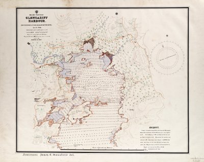 Irlandia - zachodnie wybrzeże, port Glengariff. Badanie przeprowadzone przez klasę kwalifikacyjną, Szkoła Nawigacji wrzesień-październik 1912 r. autorstwa British School
