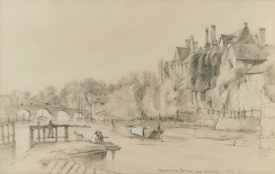 Pałac i most arcybiskupa Maidstone autorstwa British School