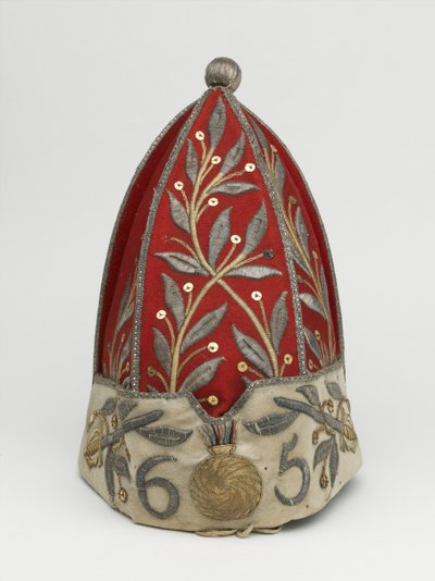 Czapka grenadierska oficera 65 Pułku Piechoty, 1758 ok autorstwa British School