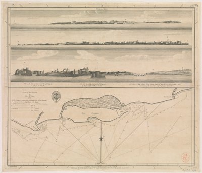 Plan wyspy Diu autorstwa Johna McCluera z 1788 r. autorstwa British School