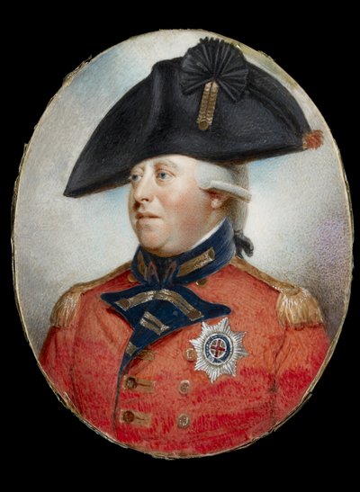 Portret króla Jerzego III (akwarela na kości słoniowej) autorstwa British School