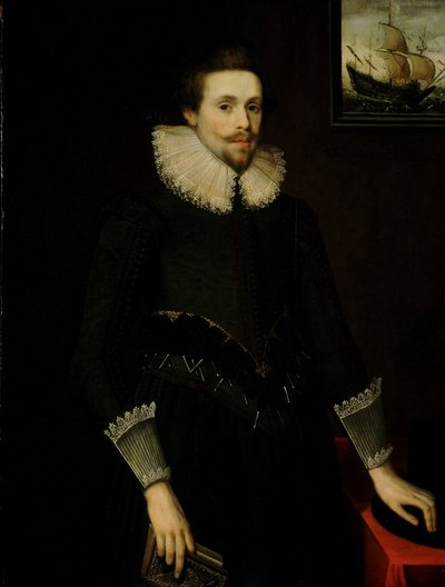 Portret oficera marynarki wojennej w wieku 24 lat autorstwa British School
