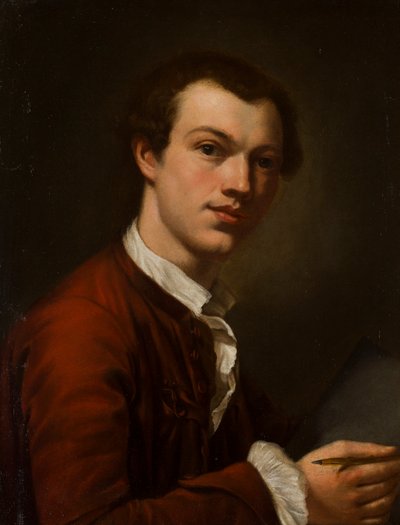 Portret artysty, być może autoportret (olej na płótnie) autorstwa British School