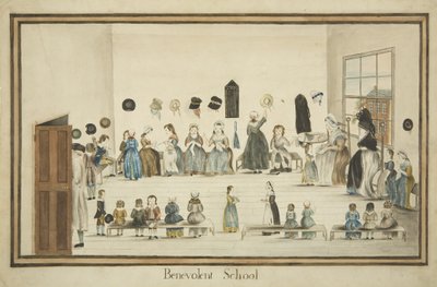 The Benevolent School, ok. 1795 (akwarela i tusz na papierze) autorstwa British School