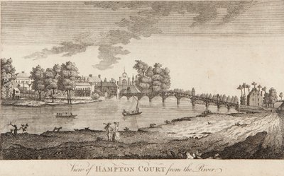 Widok na Hampton Court z rzeki autorstwa British School