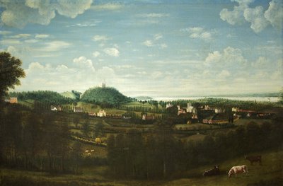Widok wsi Henbury, ok. 1720 (olej na płótnie) autorstwa British School