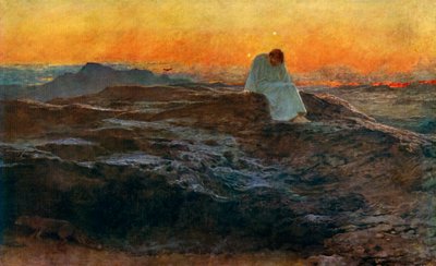 Chrystus na pustyni, 1898, 1912. autorstwa Briton Riviere