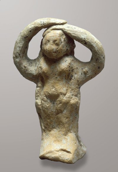 Figurka żałobnika z Azoru w Izraelu (glina) autorstwa Bronze Age