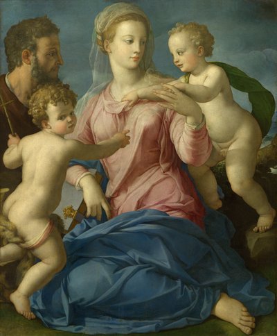 Święta Rodzina z Dzieciątkiem Świętego Jana Chrzciciela (Madonna Stroganoff) autorstwa Bronzino