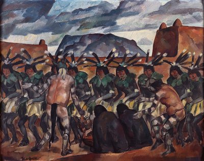 Taniec grzmotów (znany również jako Taniec zębatek) autorstwa Bror Julius Olsson Nordfeldt