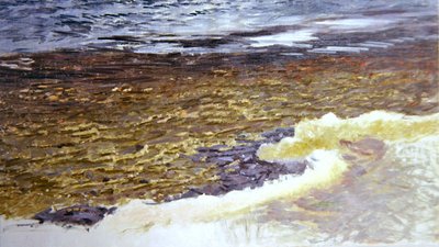 Bieżąca woda (olej na płótnie) autorstwa Bruno Andreas Liljefors