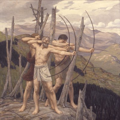 Łucznicy, 1917. autorstwa Bryson Burroughs