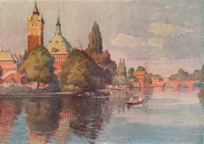 Shakespeare Memorial Theatre, Stratford nad Avonem, c1905 autorstwa Buddig Anwylini Pughe
