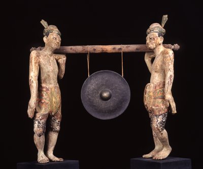 Gong, koniec XIX wieku (drewno i metal) autorstwa Burmese School