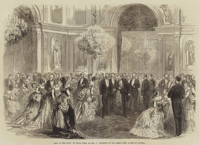 Bal w Hotel de Ville, Paryż, 17 lutego, przyjęcie Wielkiego Księcia Alberta Austrii autorstwa Burn Smeeton