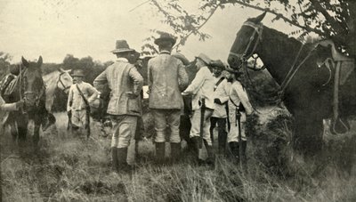 Generał Lawton uczy się od oficerów kubańskich... 30 czerwca, wojna hiszpańsko-amerykańska, 1898, 1899. autorstwa Burr McIntosh