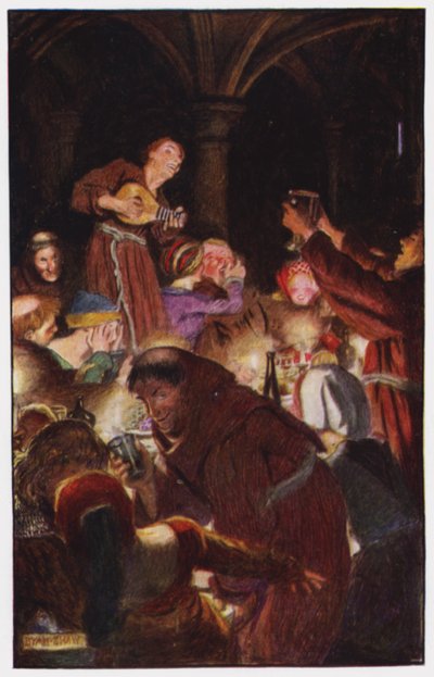 Ilustracja do The Cloister and The Hearth autorstwa Charlesa Reade (kolor lito) autorstwa Byam (after) Shaw