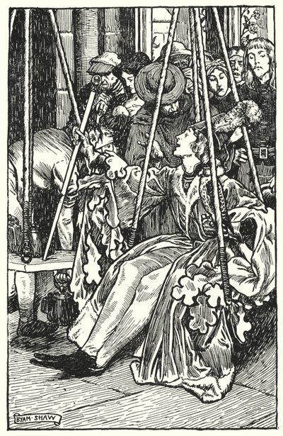 Ilustracja do The Cloister and The Hearth autorstwa Charlesa Reade (lito) autorstwa Byam (after) Shaw