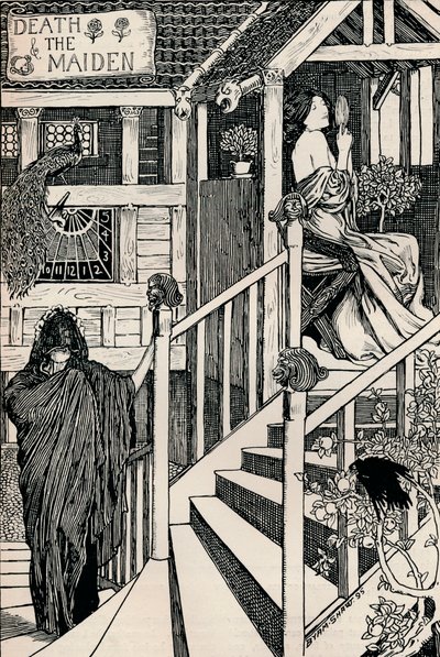 Śmierć i dziewica, 1895 autorstwa Byam Shaw