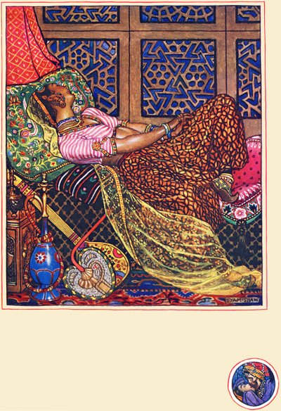 „Zira: w niewoli”, wiersz z Ogrodu kamy autorstwa Byam Shaw