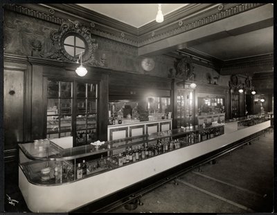 Bar w hotelu Robert Treat, Newark, New Jersey, 1916 (srebrny odbitka żelatynowa) autorstwa Byron Company