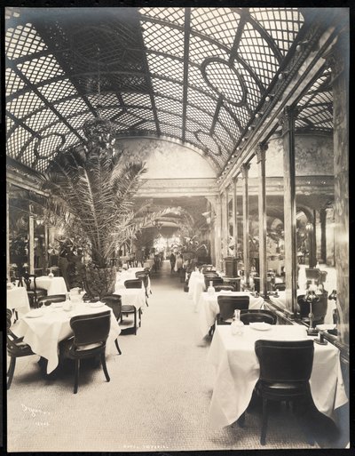 Jadalnia w Hotelu Imperial, 1904 (srebrny odbitka żelatynowa) autorstwa Byron Company