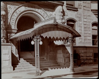 Wejście do hotelu Earlington, 55 West 27th Street, Nowy Jork, 1906 (srebrny odbitka żelatynowa) autorstwa Byron Company