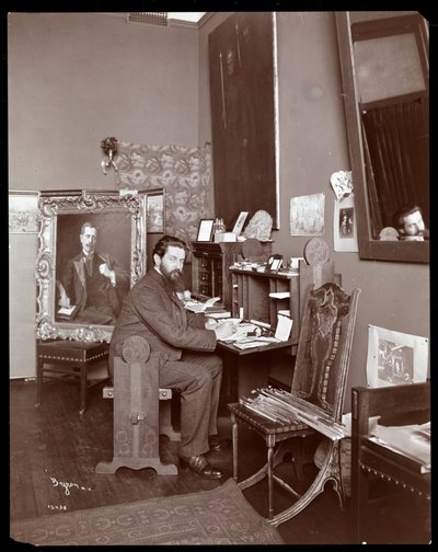 Portret portrecisty Richarda Halla, 1903 (srebrna odbitka żelatynowa) autorstwa Byron Company