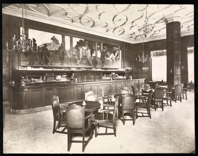The Old King Cole Bar w hotelu Knickerbocker, 1906 (srebrny odbitka żelatynowa) autorstwa Byron Company