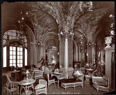 Herbaciarnia w hotelu Prince George, 1907 (srebrny odbitka żelatynowa) autorstwa Byron Company