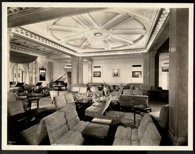 Salon, patrząc na wschód, na Hotel White, 37th Street i Lexington, Nowy Jork, 8 marca 1937 (srebrny odbitka żelatynowa) autorstwa Byron Company