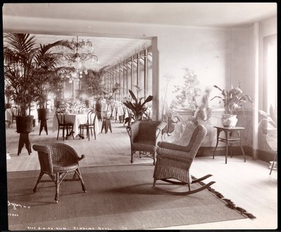 Jadalnia na dachu hotelu Vendome, 1903 (srebrny odbitka żelatynowa) autorstwa Byron Company