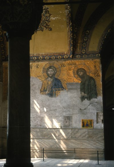 Chrystus i św. Jan Chrzciciel w Hagia Sophia (mozaika) autorstwa Byzantine
