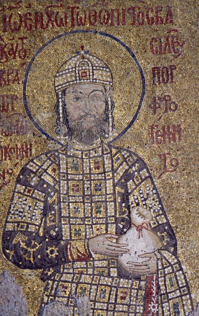Cesarz Jan Komnen w Hagia Sophia (mozaika) autorstwa Byzantine