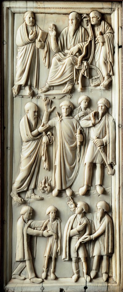 Epizod z życia św. Pawła z Tarsu. Dyptyk z kości słoniowej. V wiek. Florencja, Museo Nazionale del Bargello autorstwa Byzantine