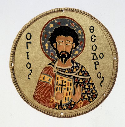 Św. Teodor (Teodoro) - na Fac porównanie w „Historia i zabytki bizantyjskich emali” N. Kondakowa autorstwa Byzantine Byzantine