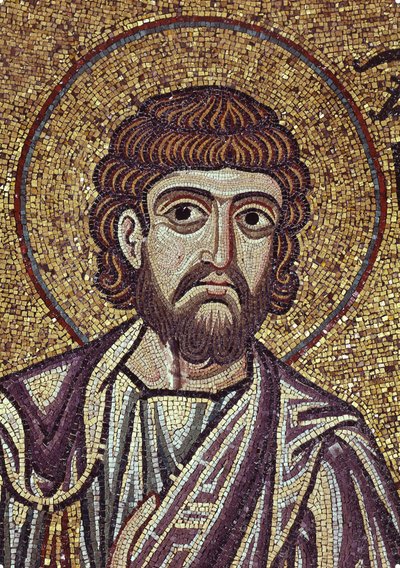 Prorok Zachariasz Fragment mozaiki wewnętrznej w bazylice św. Marka, XII w. autorstwa Byzantine Byzantine