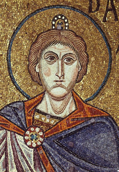 Prorok Daniel Detal mozaiki wewnętrznej w bazylice św. Marka, XII w. autorstwa Byzantine Byzantine