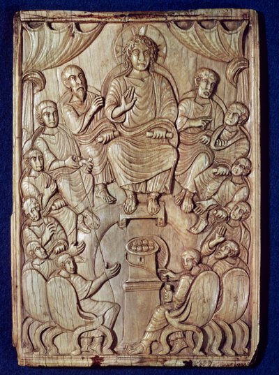 Chrystus z dwunastoma apostołami autorstwa Byzantine School