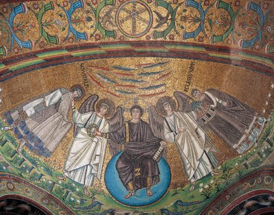 Włochy, Emilia-Romagna, Rawenna, bazylika San Vitale, mozaika w basenie absydyjnym autorstwa Byzantine School