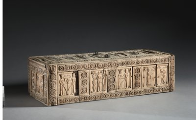 Pudełko z kości słoniowej ze scenami Adama i Ewy, 1000-1100s autorstwa Byzantine School