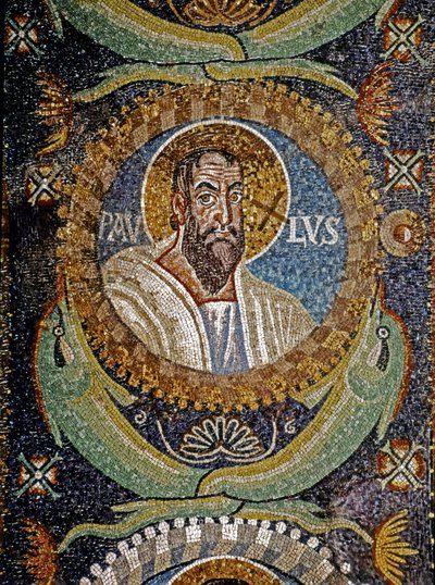 PAULUS: Mozaika bizantyjska, VI wiek (mozaika) autorstwa Byzantine School
