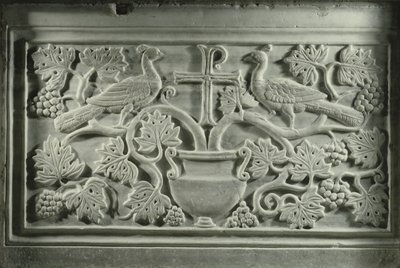 Pawie i winorośle (marmur) autorstwa Byzantine School
