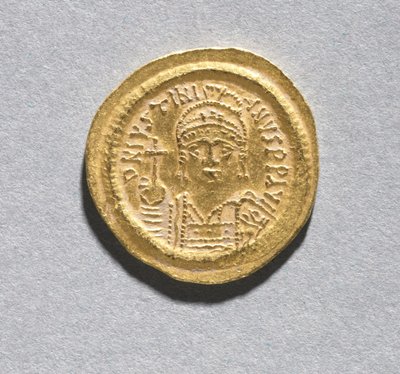 Solidus Justyniana I autorstwa Byzantine School