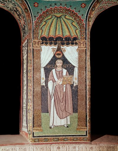 Ecclesia Biskupa (Szczegóły Mozaiki, VI wiek) autorstwa Byzantine School