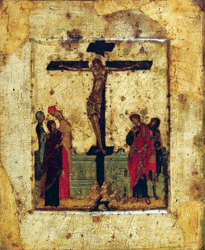 Ukrzyżowanie, koniec XIV wieku. autorstwa Byzantine icon.